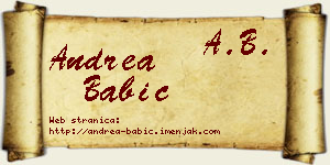 Andrea Babić vizit kartica
